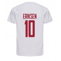 Dänemark Christian Eriksen #10 Auswärtstrikot WM 2022 Kurzarm